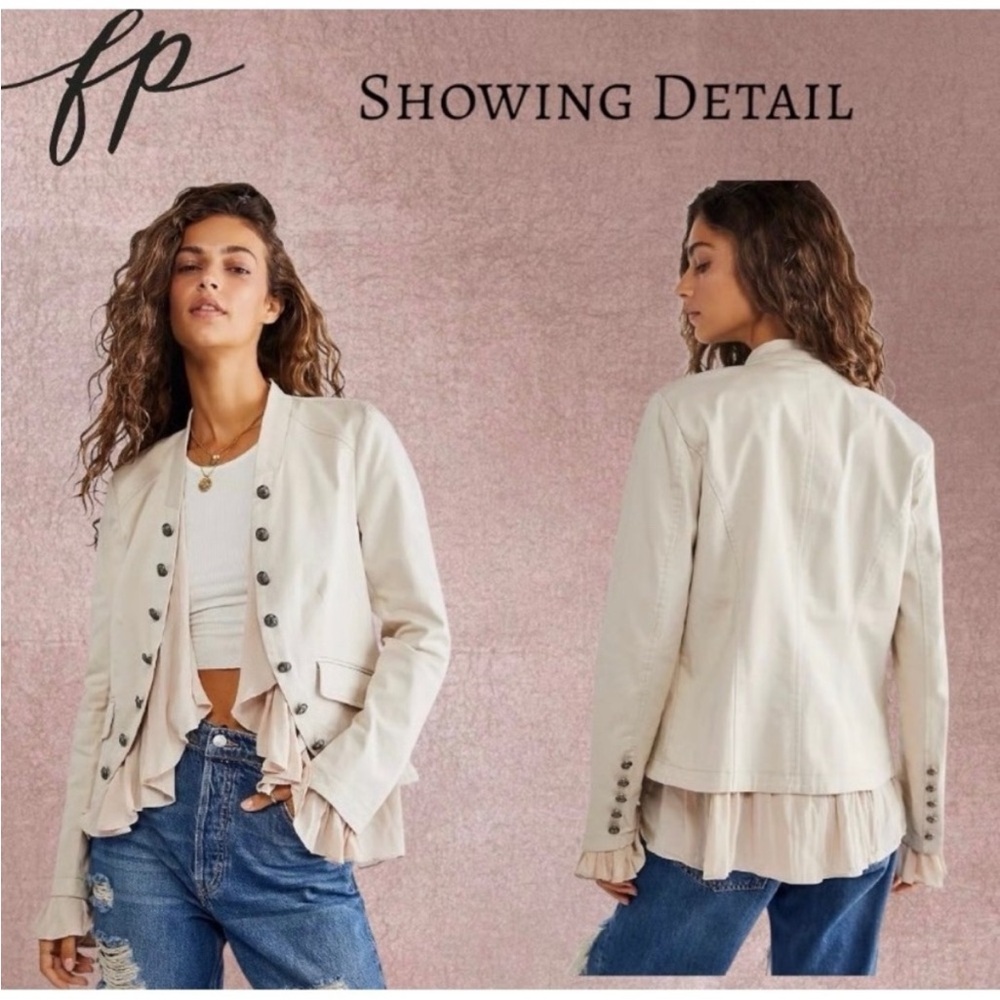 Ruffled Button-Front Draped Romance Jacket - image 2